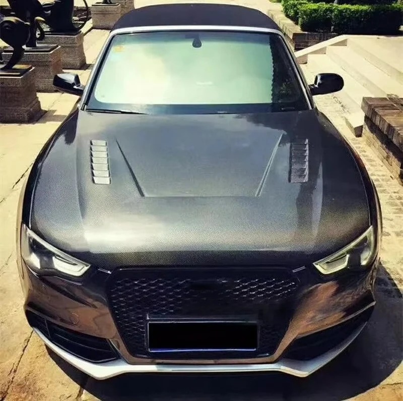 Carbon Fiber Hood for 2016 A5 S5 RS5 B8 B8.5 A5 Sedan C Style Engine Cover